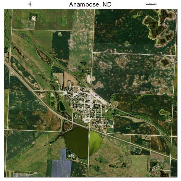 Anamoose, ND air photo map