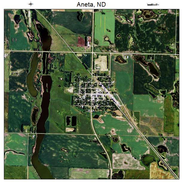 Aneta, ND air photo map