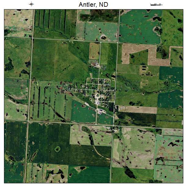 Antler, ND air photo map