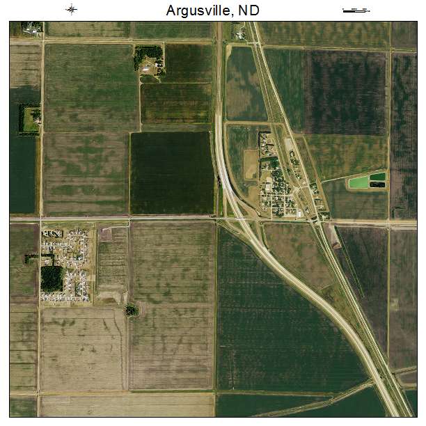 Argusville, ND air photo map