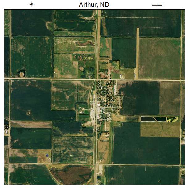 Arthur, ND air photo map