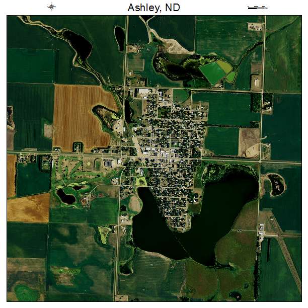 Ashley, ND air photo map