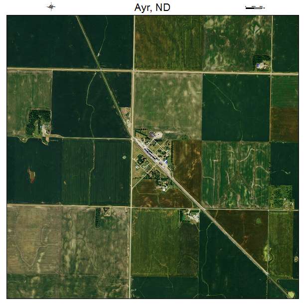 Ayr, ND air photo map