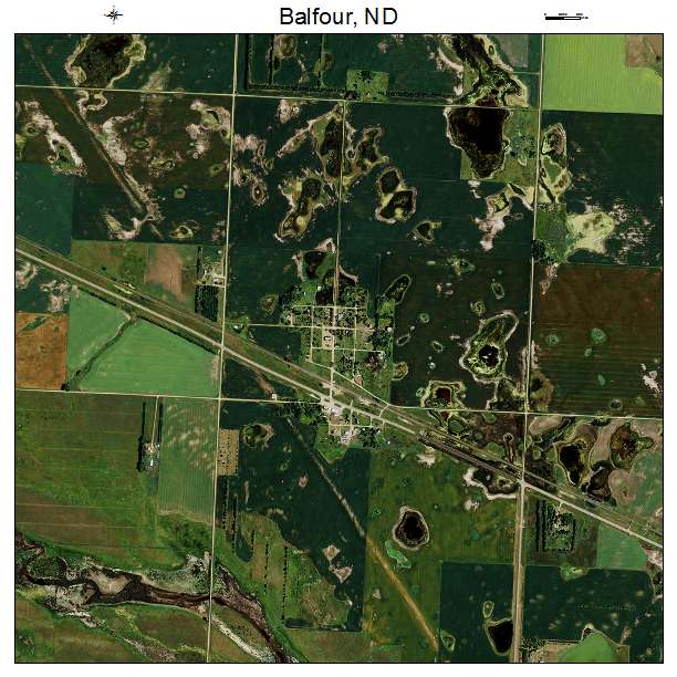 Balfour, ND air photo map