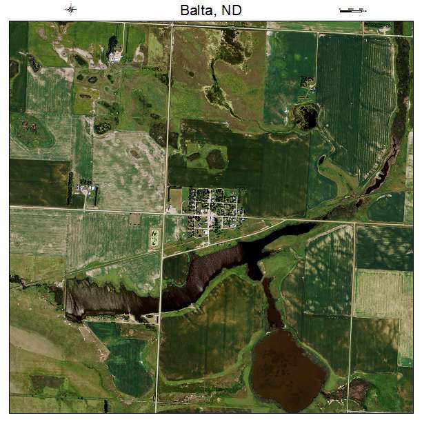 Balta, ND air photo map