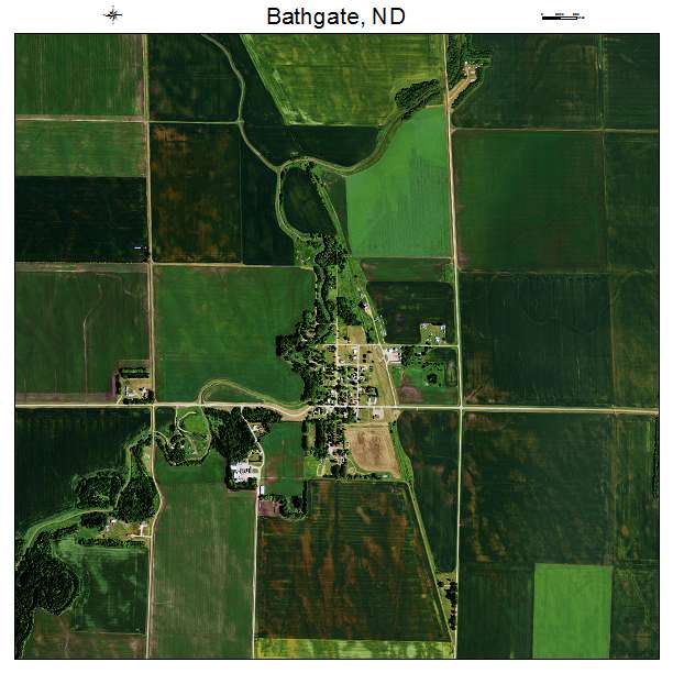 Bathgate, ND air photo map