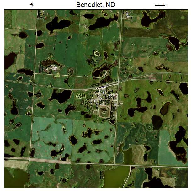 Benedict, ND air photo map