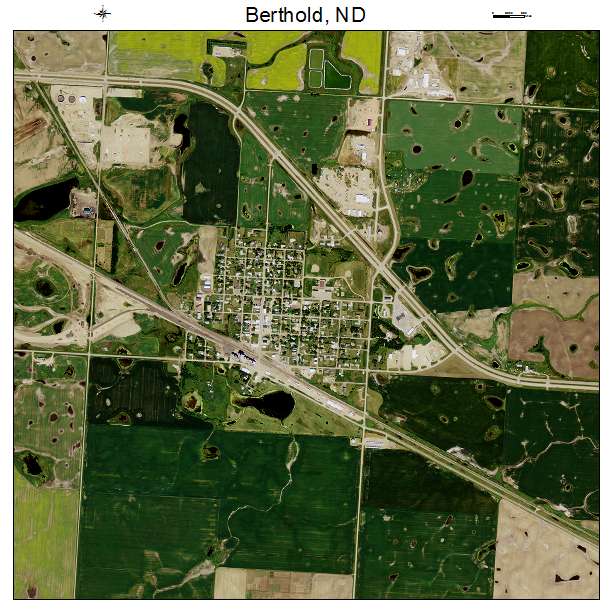 Berthold, ND air photo map