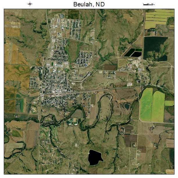 Beulah, ND air photo map