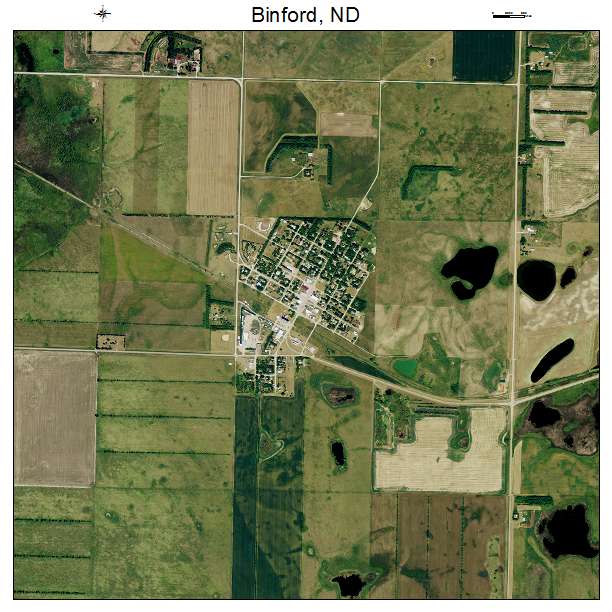 Binford, ND air photo map