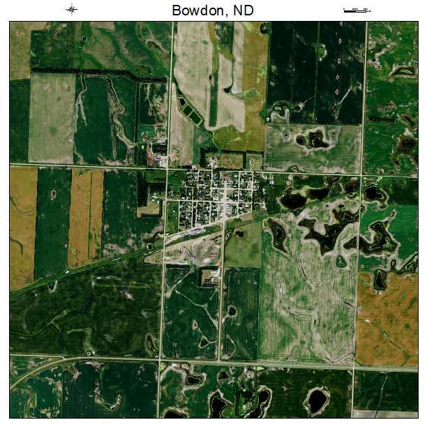 Bowdon, ND air photo map