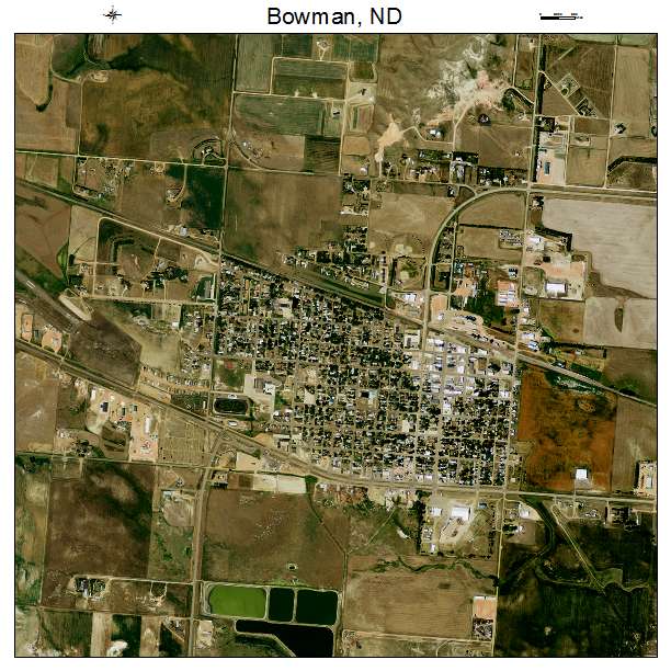 Bowman, ND air photo map