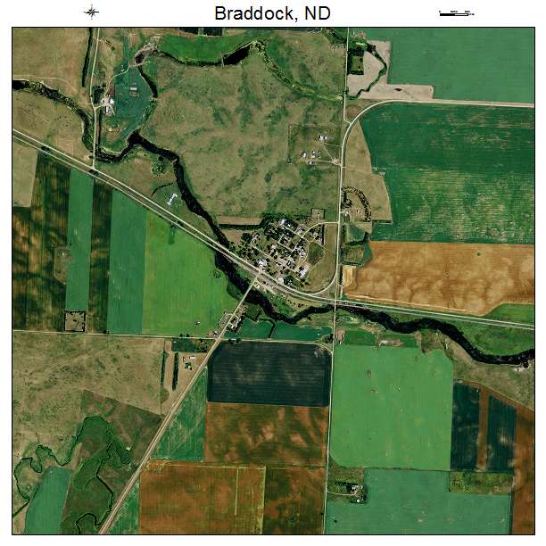 Braddock, ND air photo map