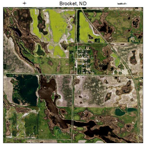 Brocket, ND air photo map