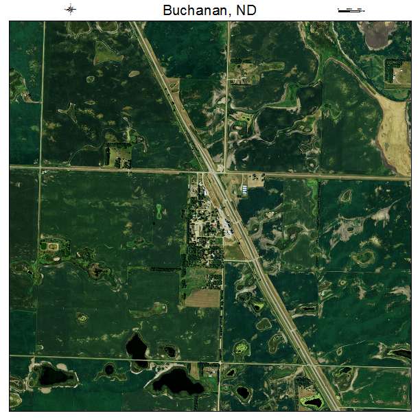 Buchanan, ND air photo map