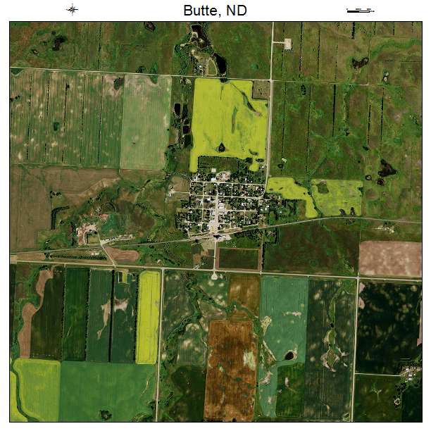 Butte, ND air photo map