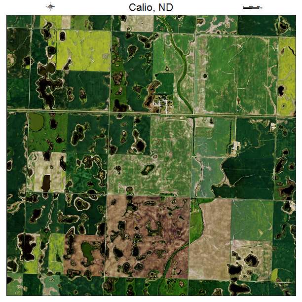 Calio, ND air photo map