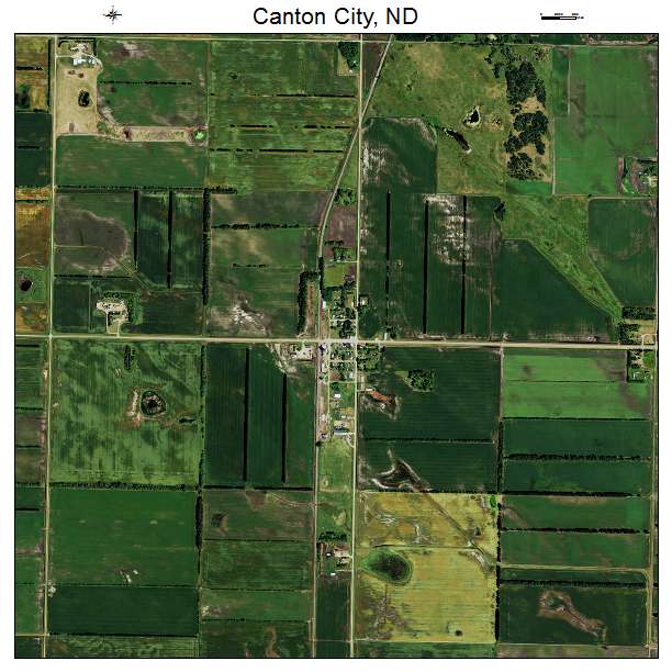 Canton City, ND air photo map