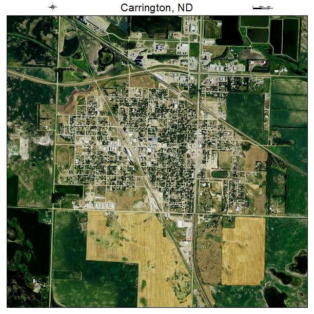 Carrington, ND air photo map
