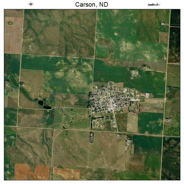 Carson, ND air photo map