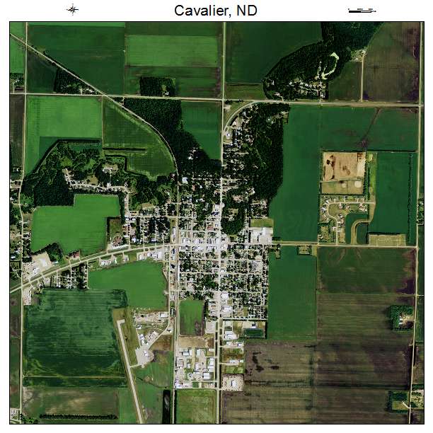 Cavalier, ND air photo map