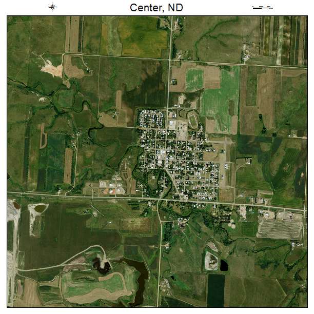 Center, ND air photo map