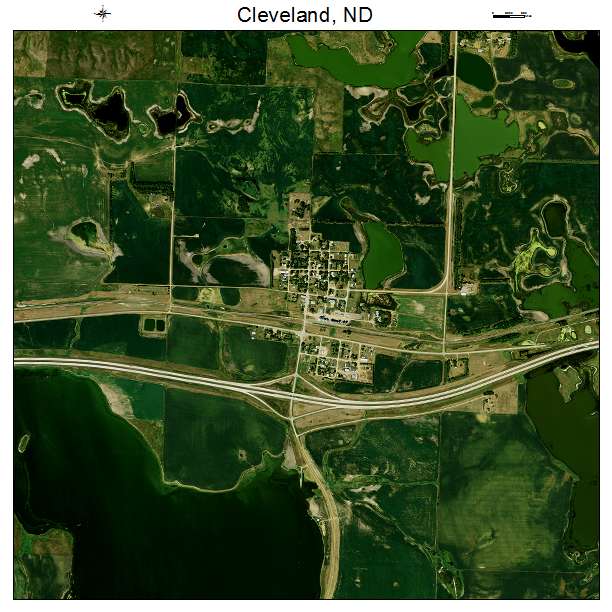 Cleveland, ND air photo map