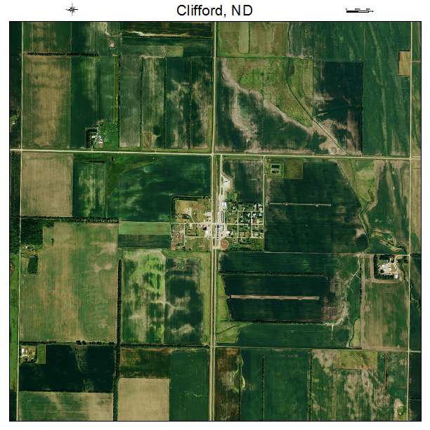 Clifford, ND air photo map
