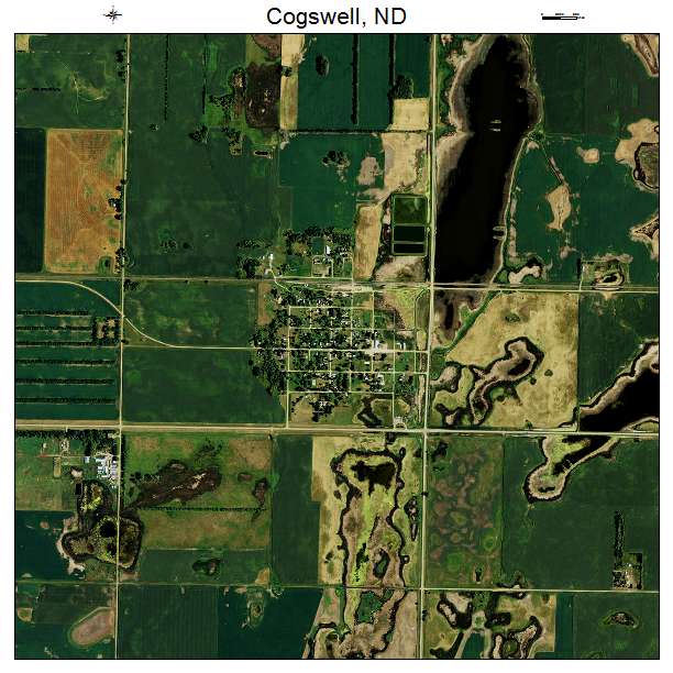 Cogswell, ND air photo map