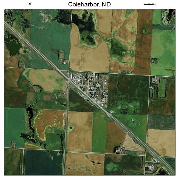 Coleharbor, ND air photo map