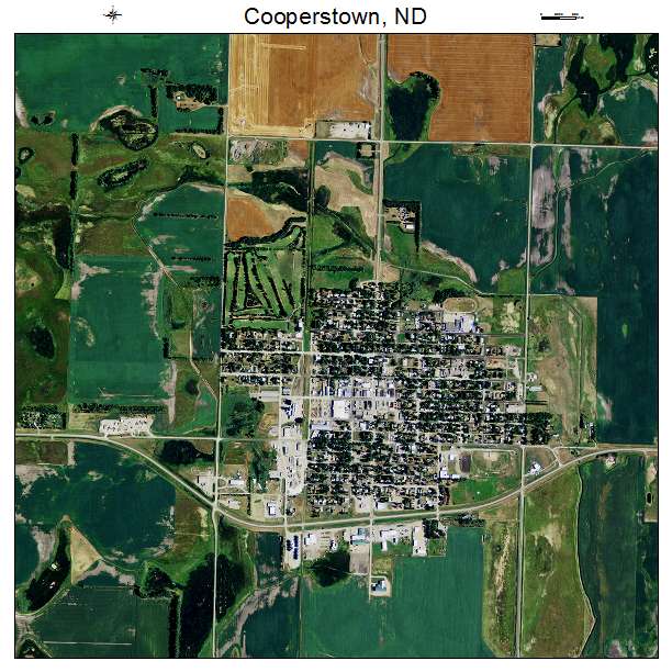 Cooperstown, ND air photo map