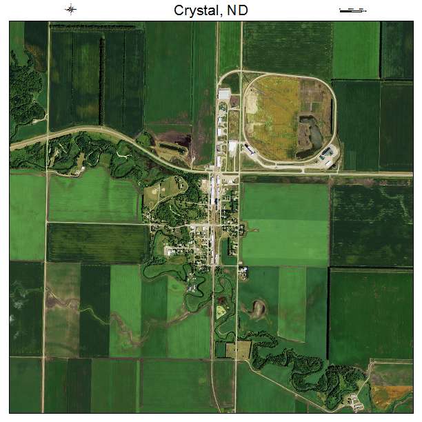 Crystal, ND air photo map