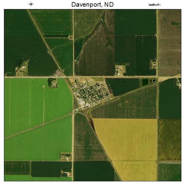 Davenport, ND air photo map