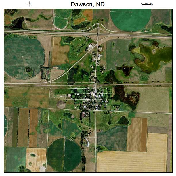 Dawson, ND air photo map