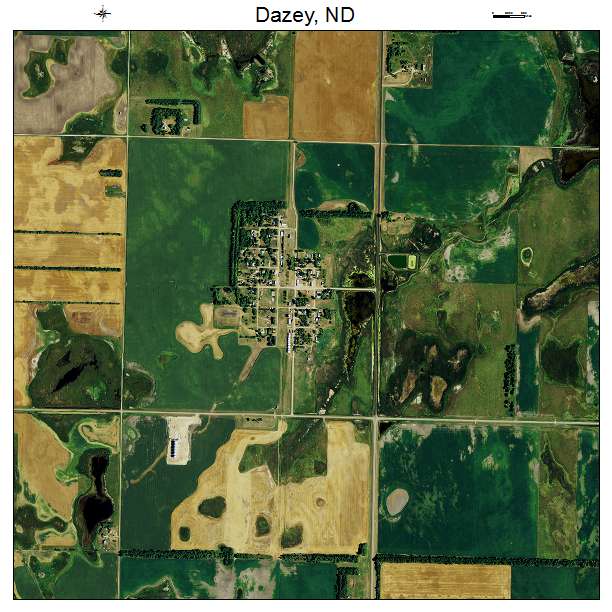 Dazey, ND air photo map