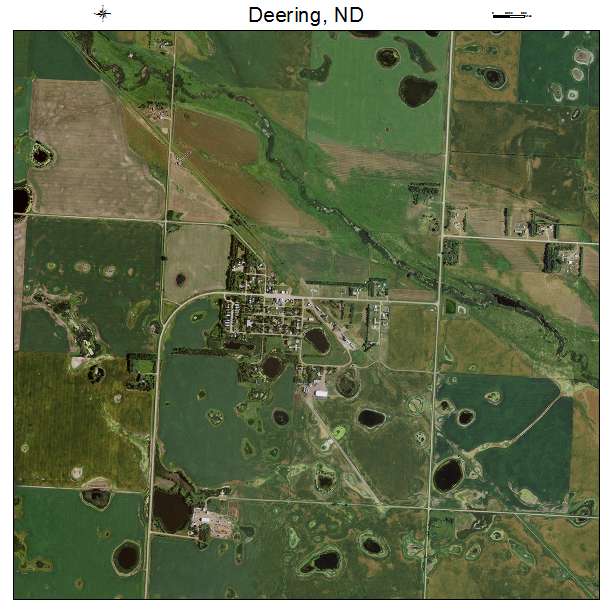 Aerial Photography Map of Deering, ND North Dakota