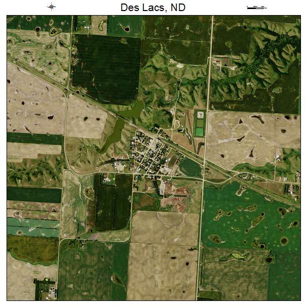 Des Lacs, ND air photo map