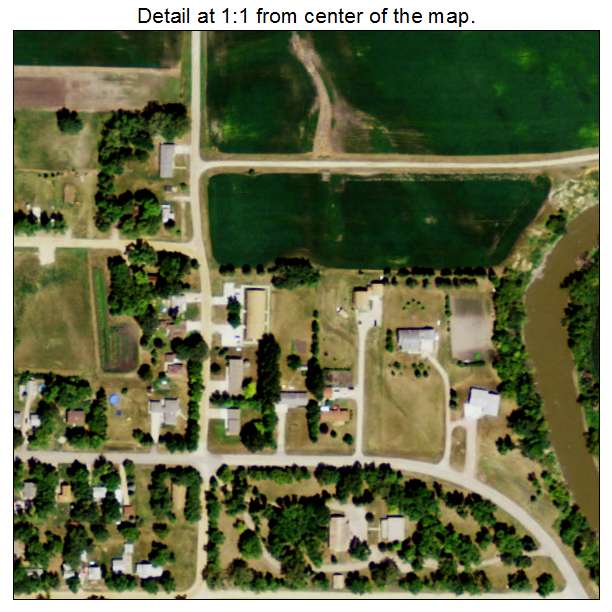 Abercrombie, North Dakota aerial imagery detail