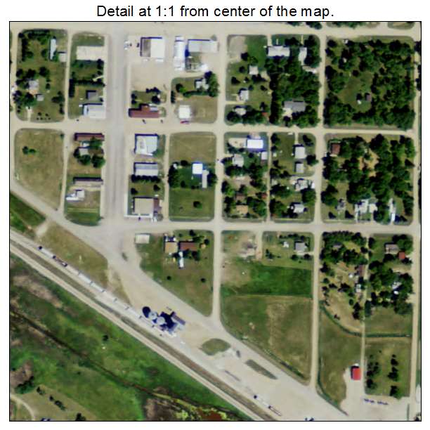 Adams, North Dakota aerial imagery detail