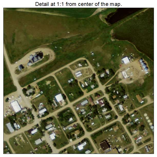 Alamo, North Dakota aerial imagery detail