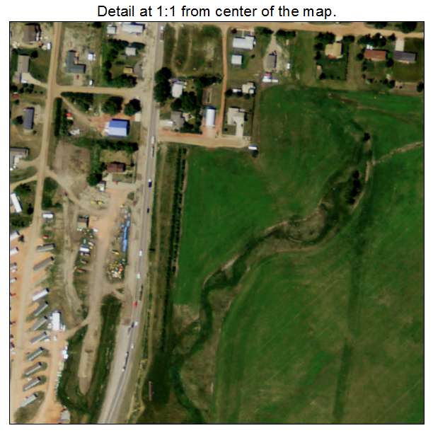 Alexander, North Dakota aerial imagery detail