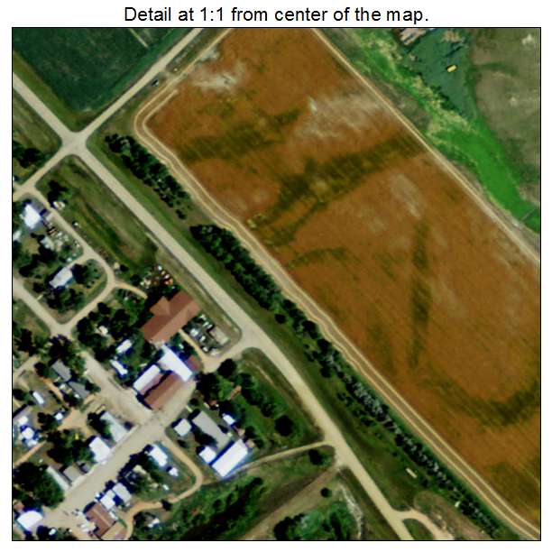 Almont, North Dakota aerial imagery detail