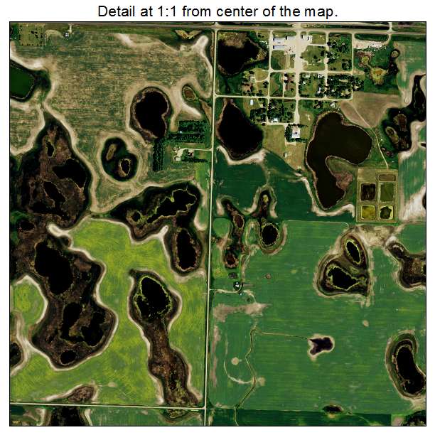 Alsen, North Dakota aerial imagery detail