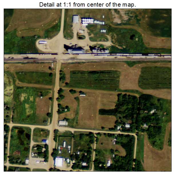 Ambrose, North Dakota aerial imagery detail