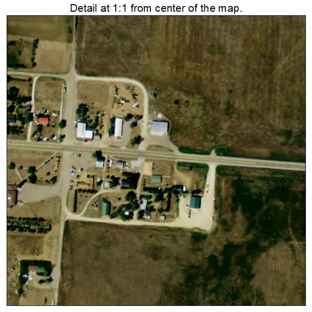 Amidon, North Dakota aerial imagery detail