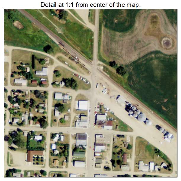 Anamoose, North Dakota aerial imagery detail