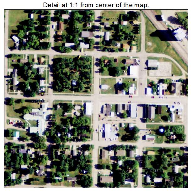 Aneta, North Dakota aerial imagery detail