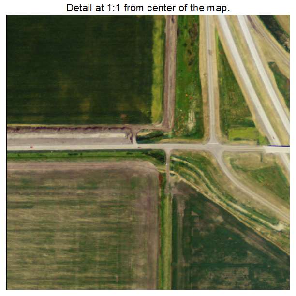 Argusville, North Dakota aerial imagery detail