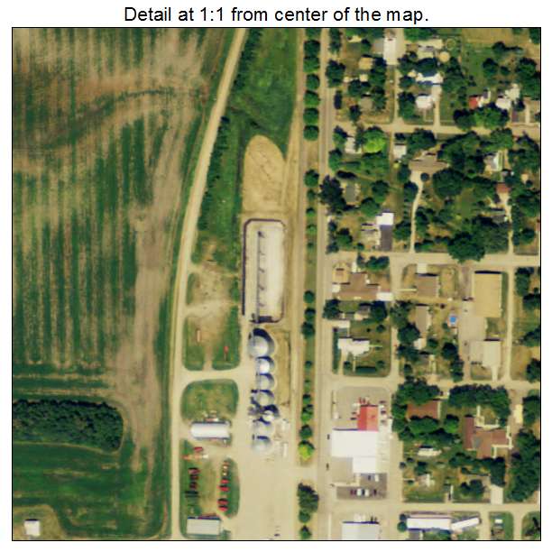 Arthur, North Dakota aerial imagery detail