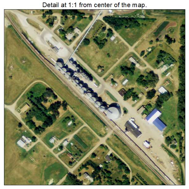 Ayr, North Dakota aerial imagery detail